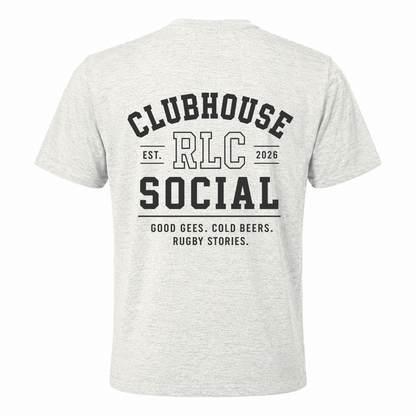 Back view of Rugby Life Co Clubhouse Social T-Shirt