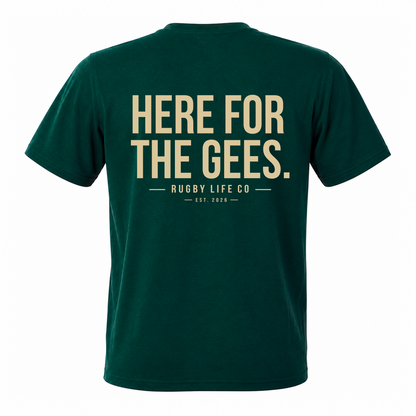 Back view of Rugby Life Co Here for the Gees T-Shirt