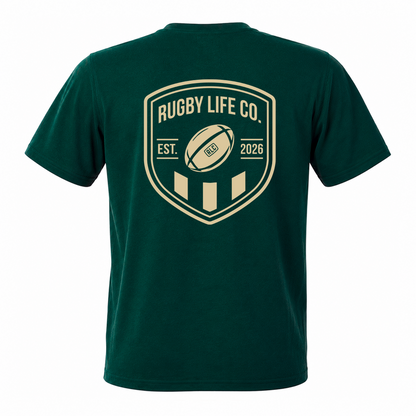 Back View of Rugby Life Co Heritage Tee
