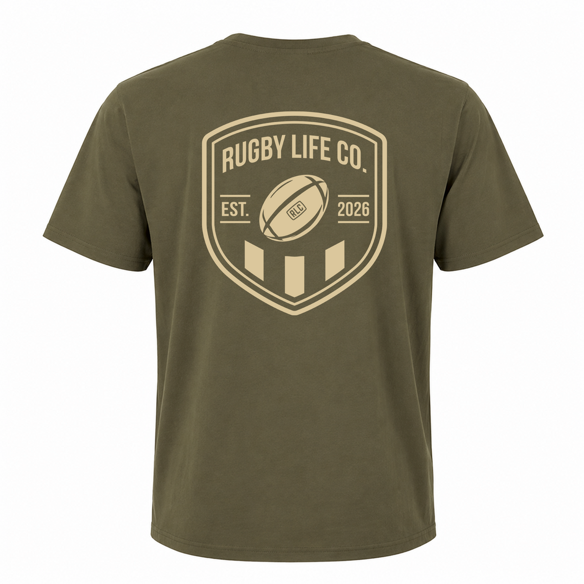 Back View of Rugby Life Co Heritage Tee