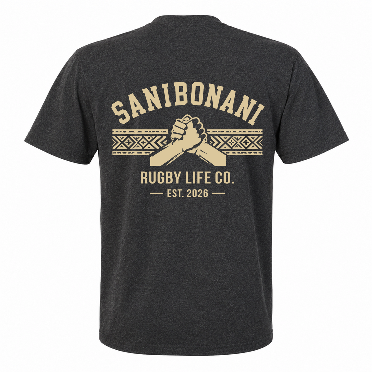 Back view of Rugby Life Co Sanibonani T-Shirt