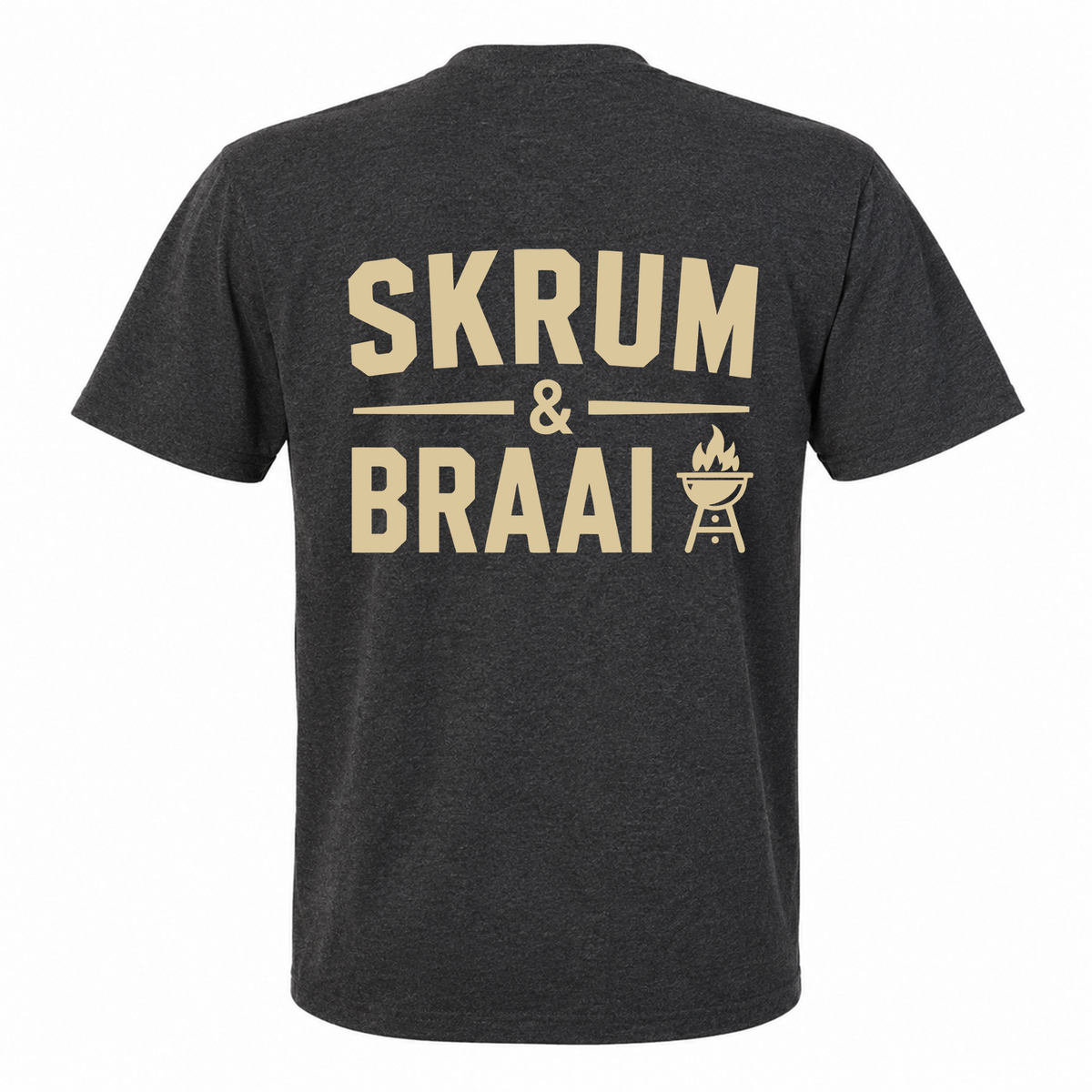 Back view of Rugby Life Co Skrum & Braai T-Shirt